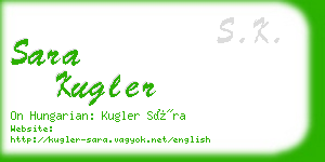 sara kugler business card